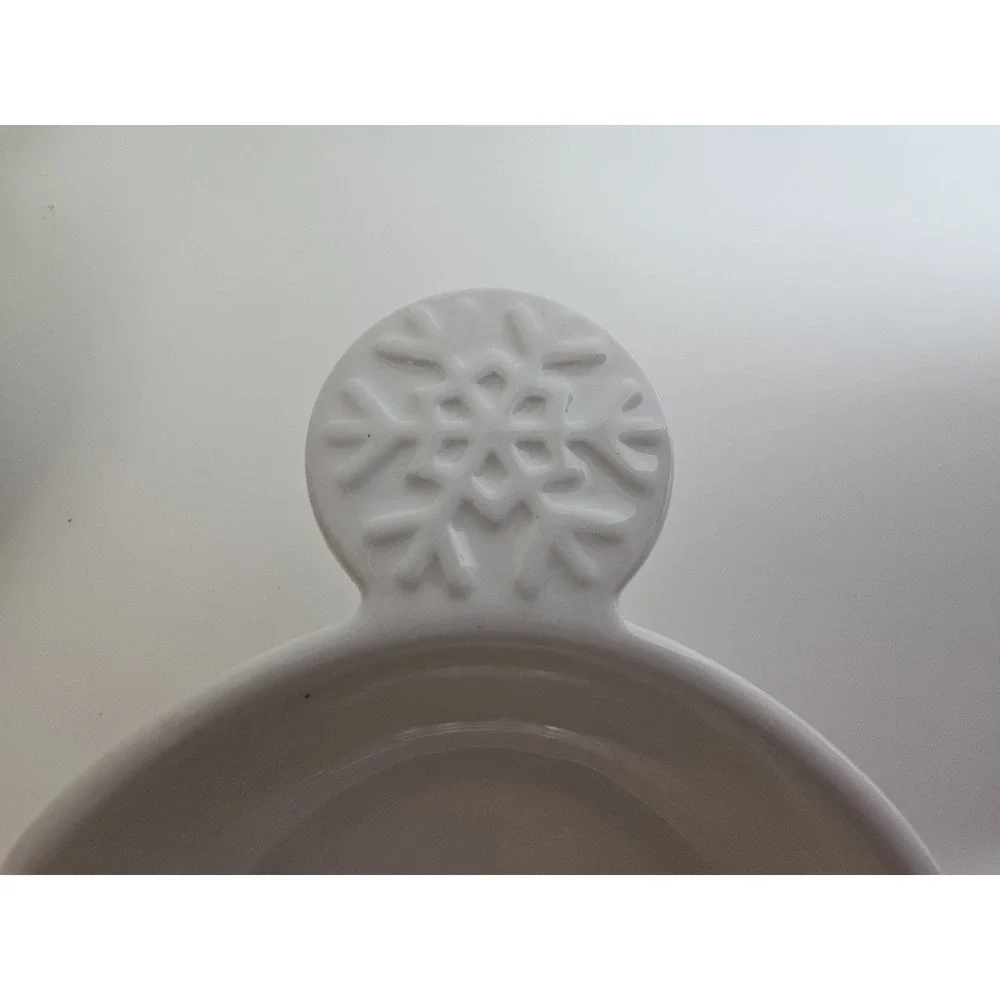 Hallmark Snowflake Nesting Ceramic Measuring Cups Set Of‎ 3